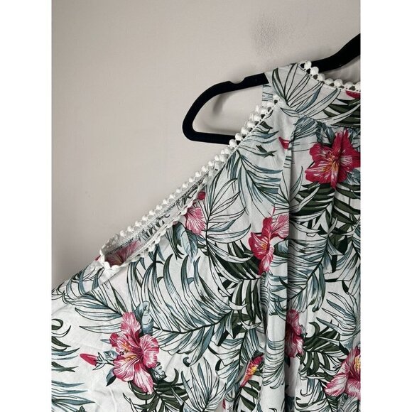 Solitaire Swim Women's Floral Beach Cover Up Dress Pullover Size Small N… - Picture 5 of 16